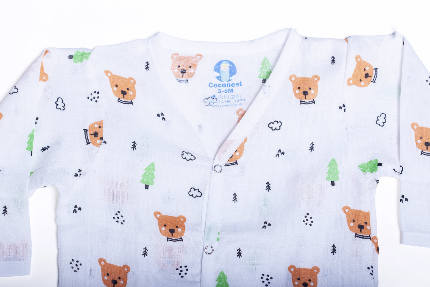 Organic Muslin- Little Teddy Pyjama Set - Coconest Kids