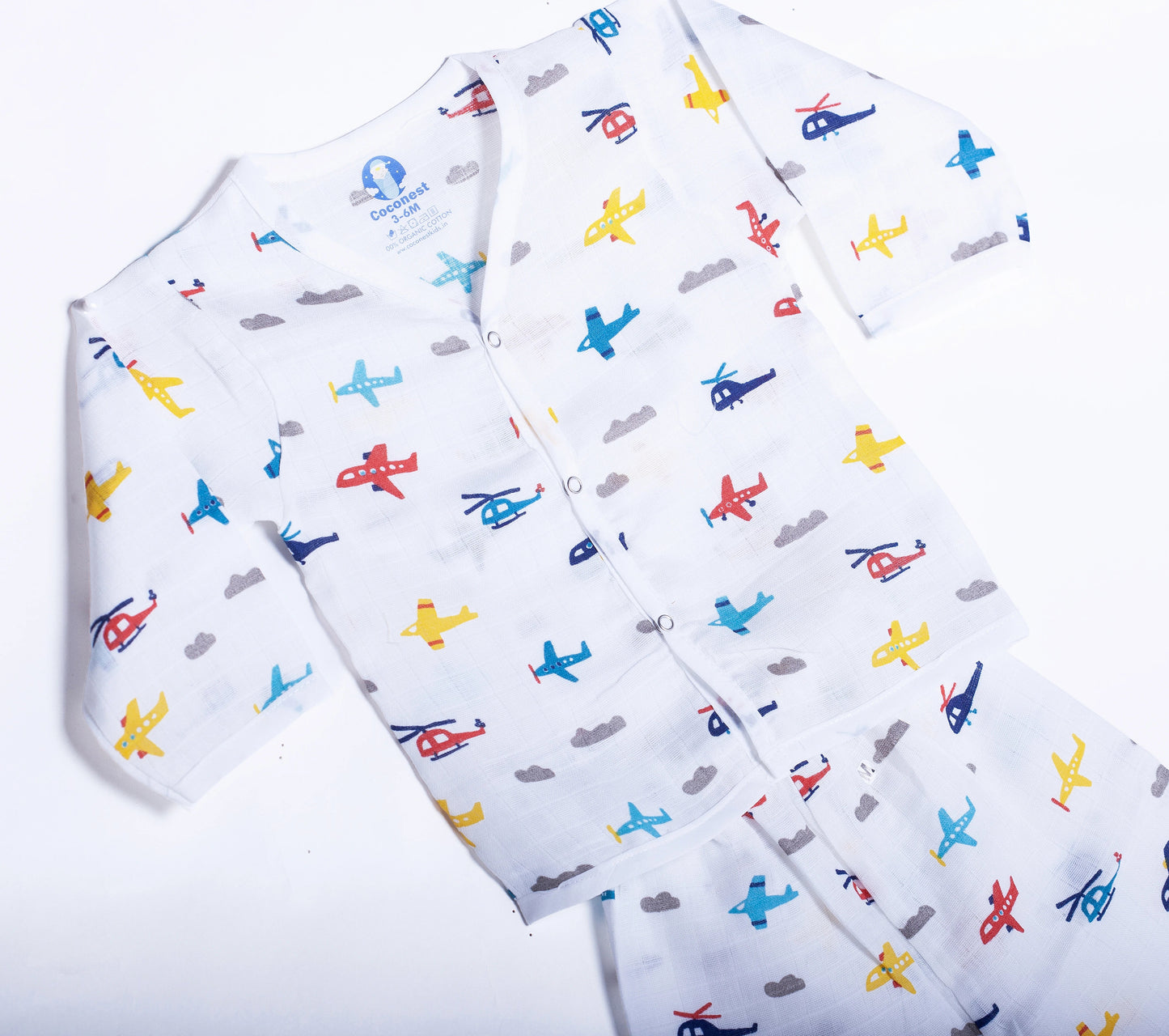 Organic Muslin- Little Aviator Pyjama Set - Coconest Kids