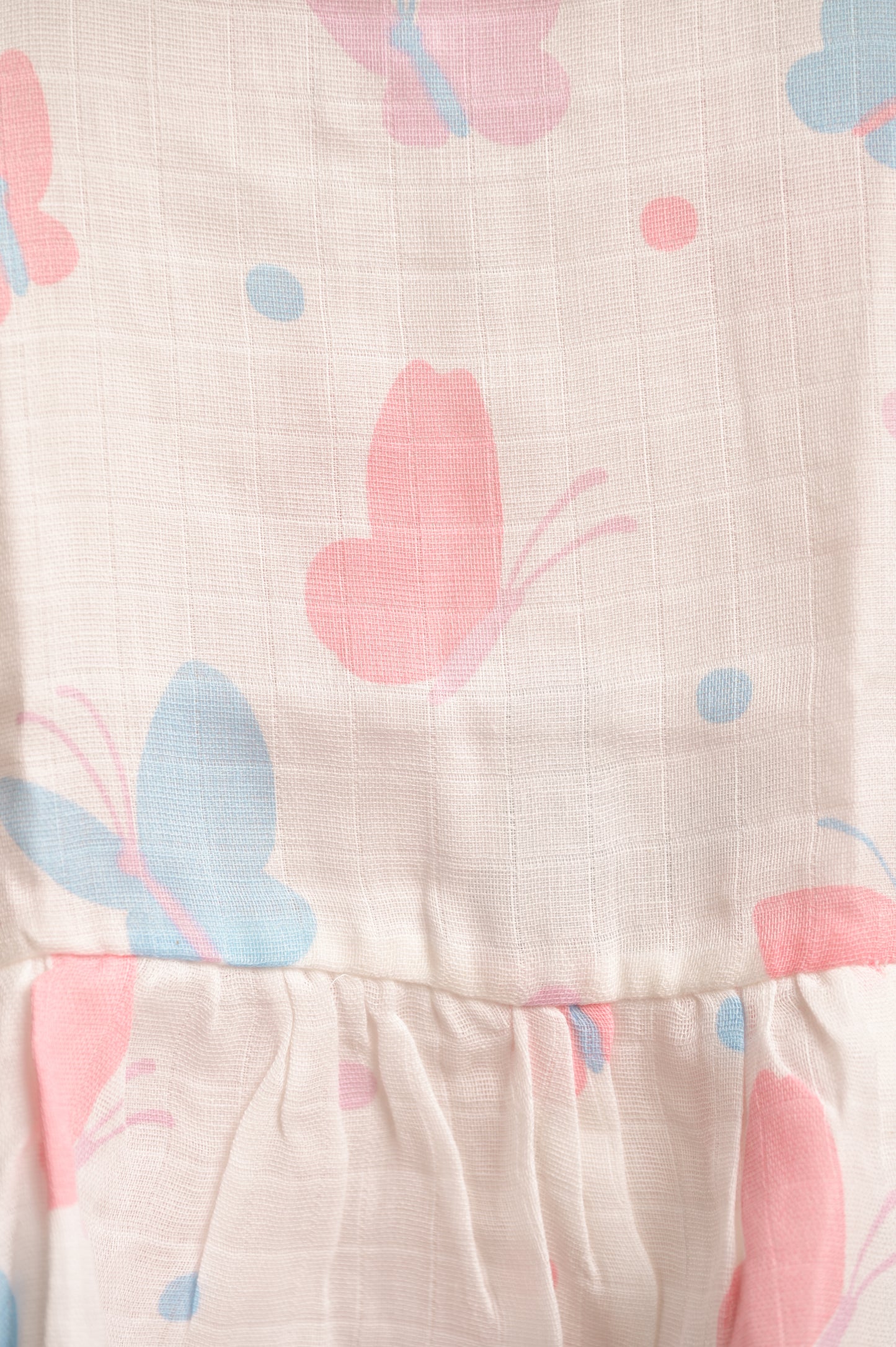 GOTS Certified- Butterfly Muslin Frock - Coconest Kids