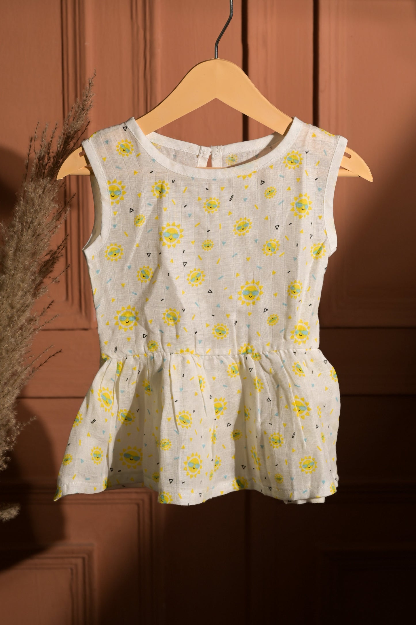 GOTS Certified- Sunny Days Muslin Frock - Coconest Kids