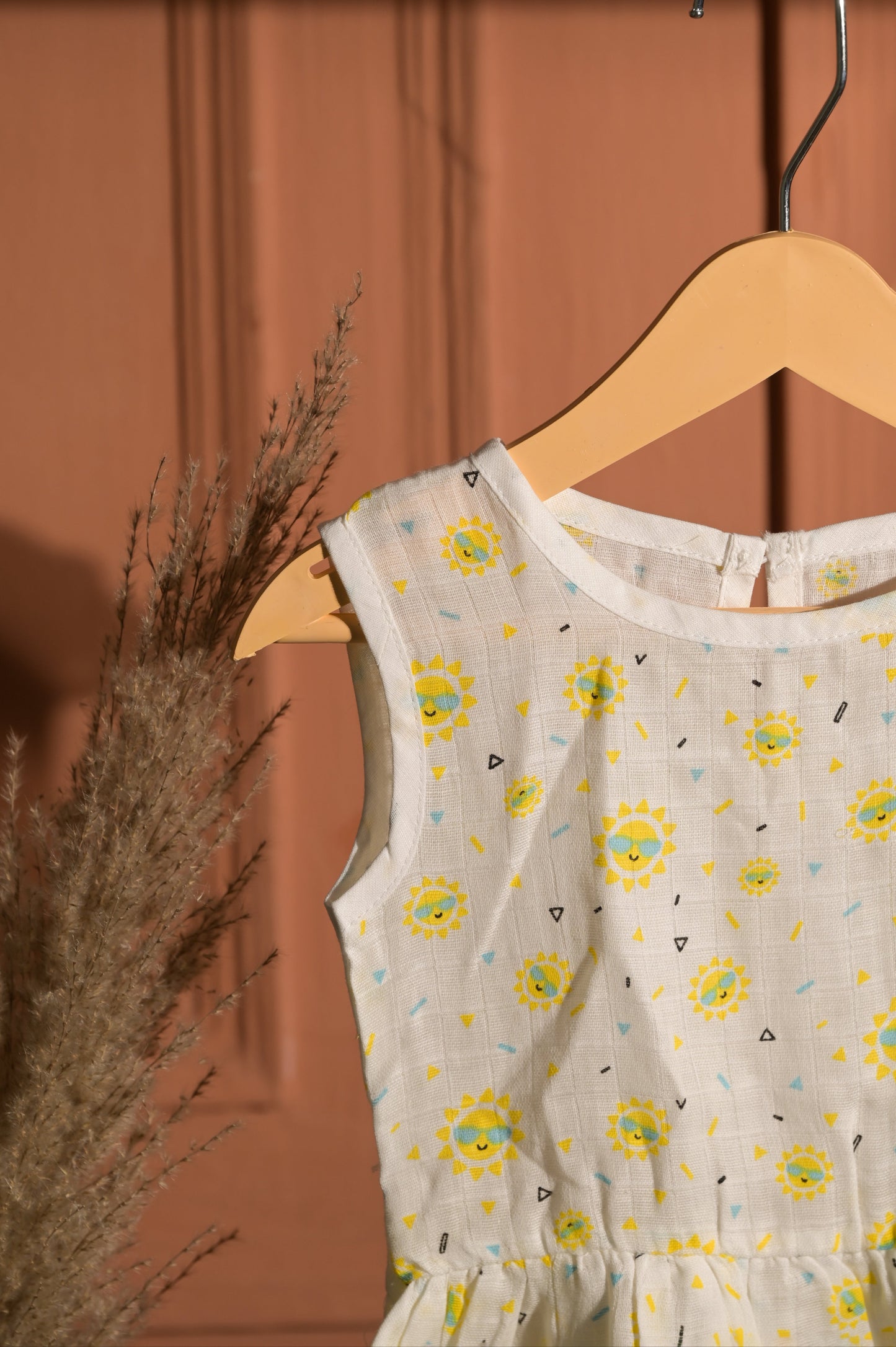 GOTS Certified- Sunny Days Muslin Frock - Coconest Kids