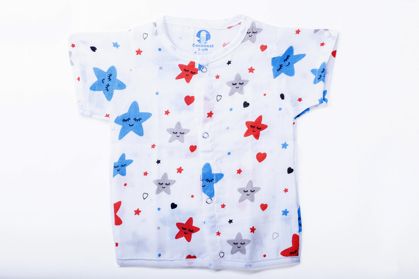Muslin Jhabla Short Set- Starry Snuggles - Coconest Kids