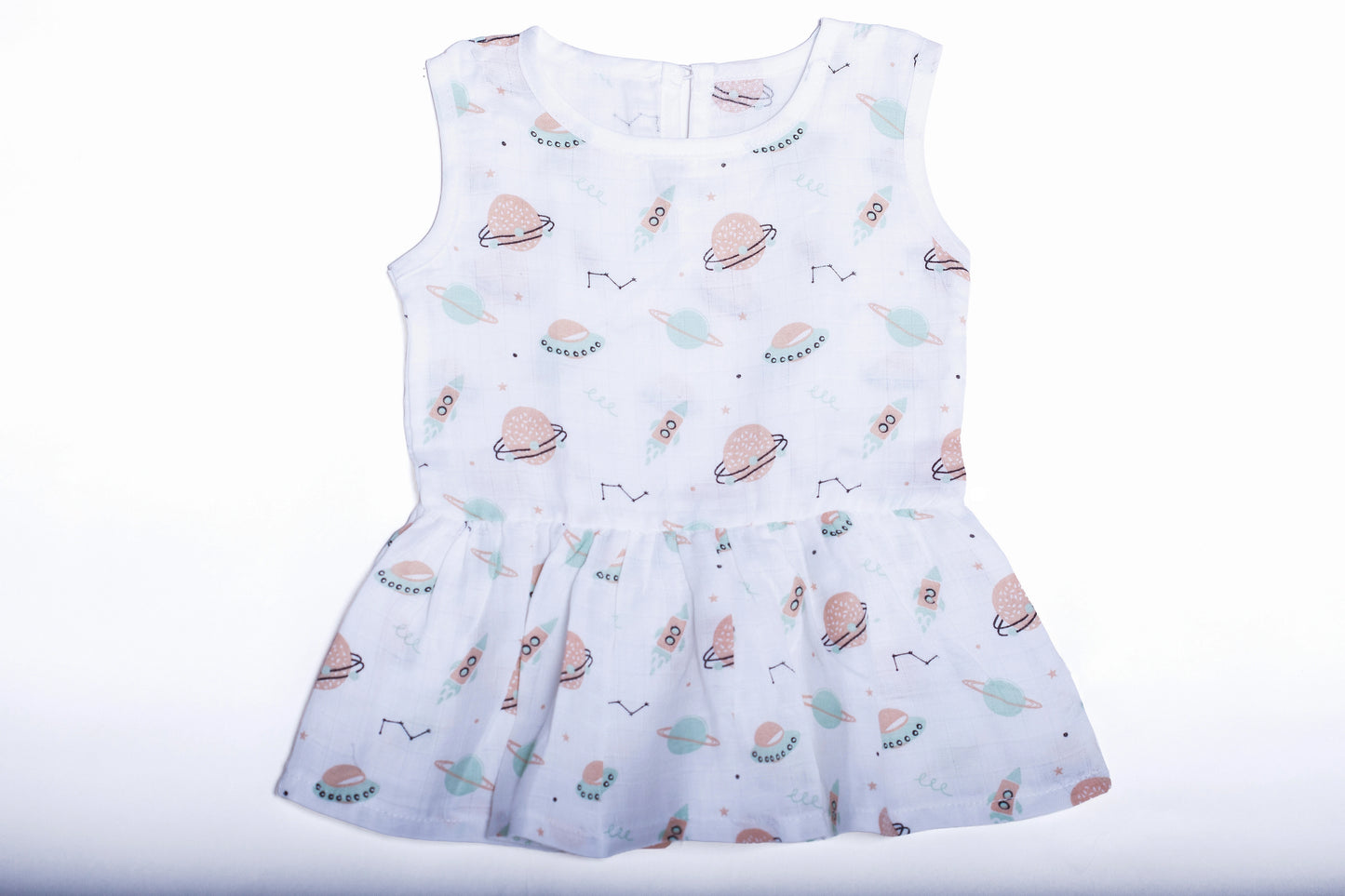 Muslin Frock For Baby Girl- Organic Muslin (Pack of 3)