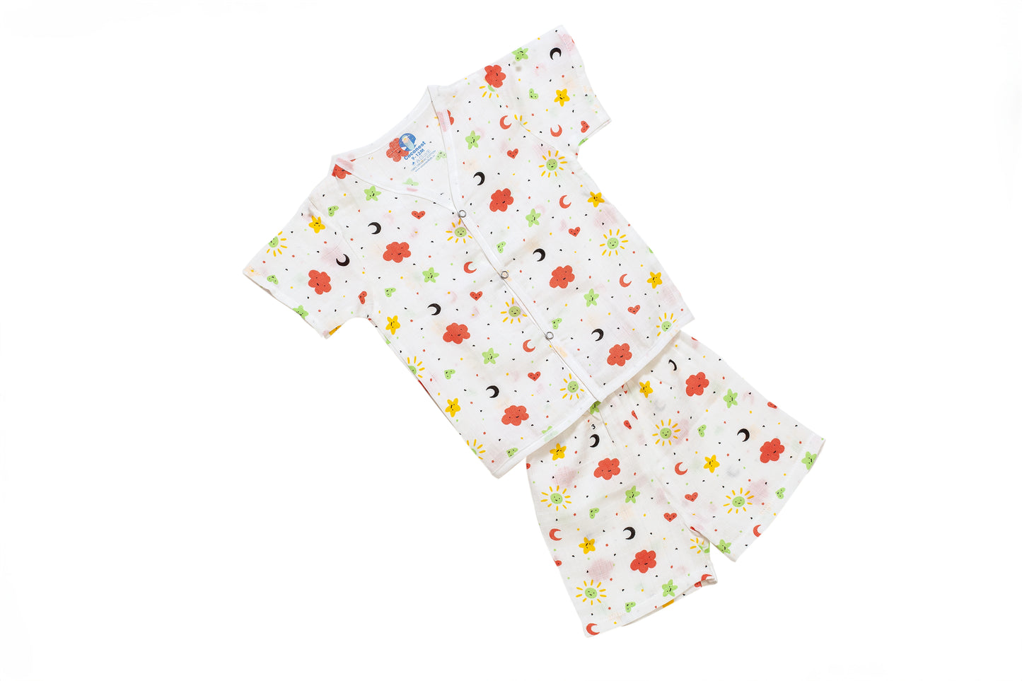 Muslin Jhabla Short Set- Celestial Snuggles - Coconest Kids