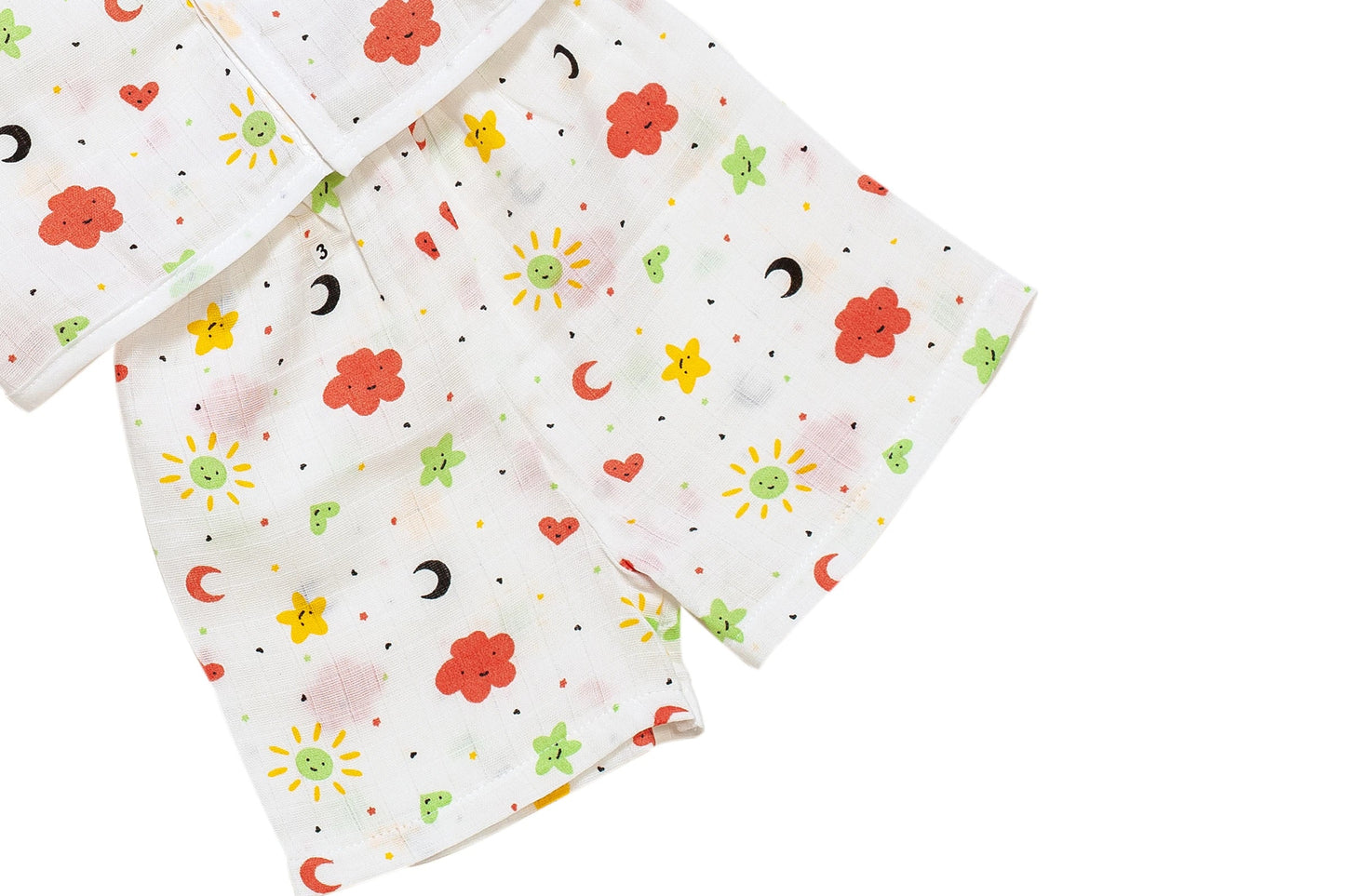 Muslin Jhabla Short Set- Celestial Snuggles - Coconest Kids