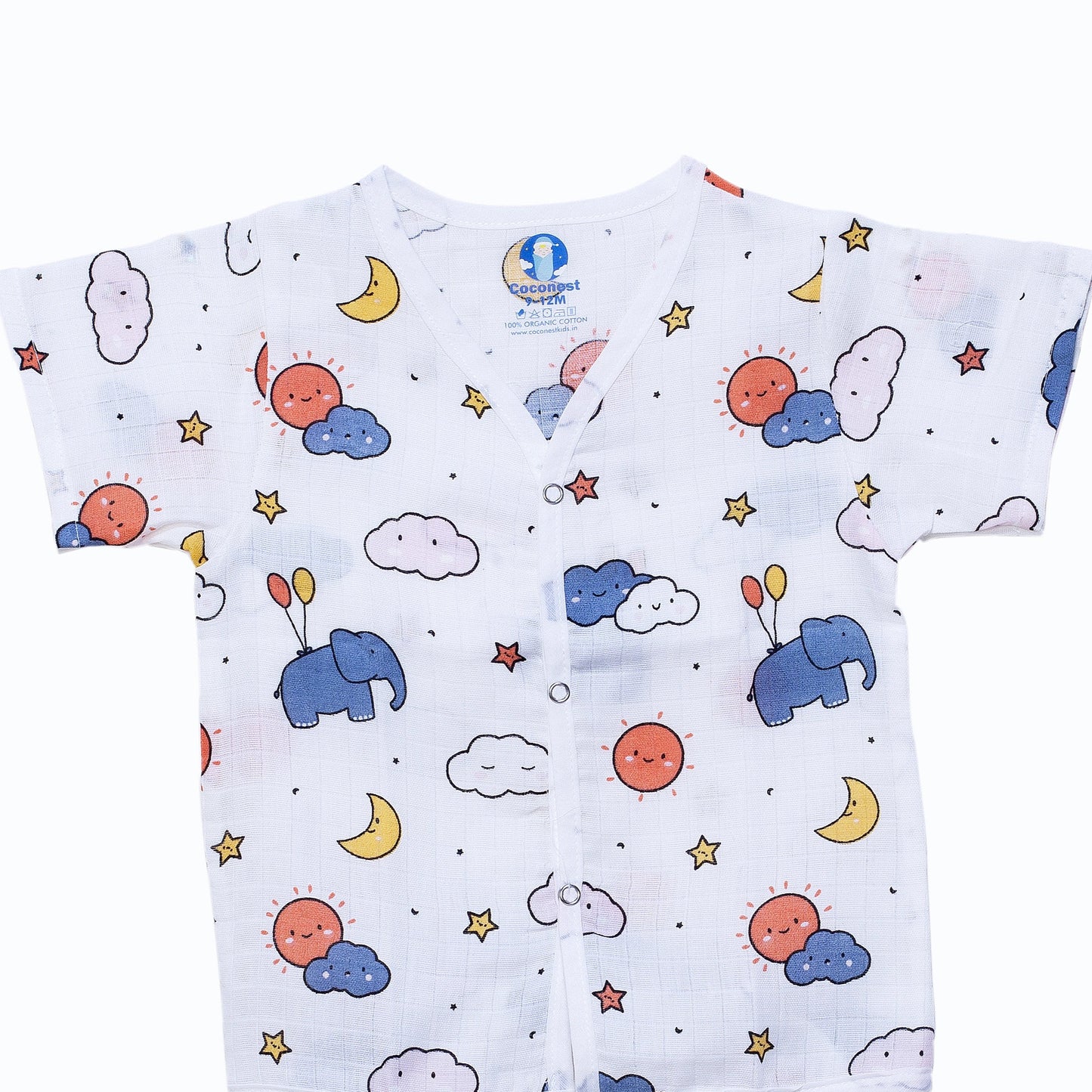 Muslin Jhabla Short Set- (Pack of 2) - Coconest Kids