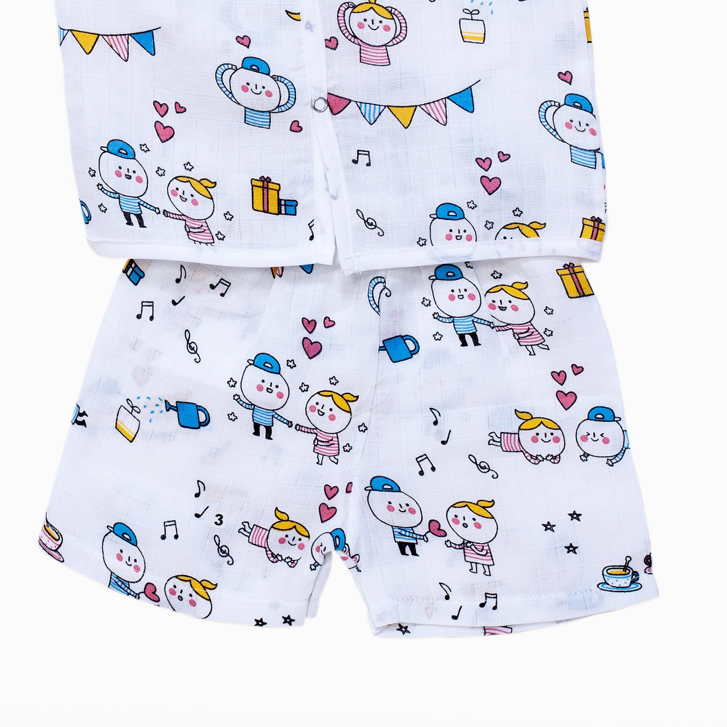 Muslin Jhabla Short Set- (Pack of 2) - Coconest Kids