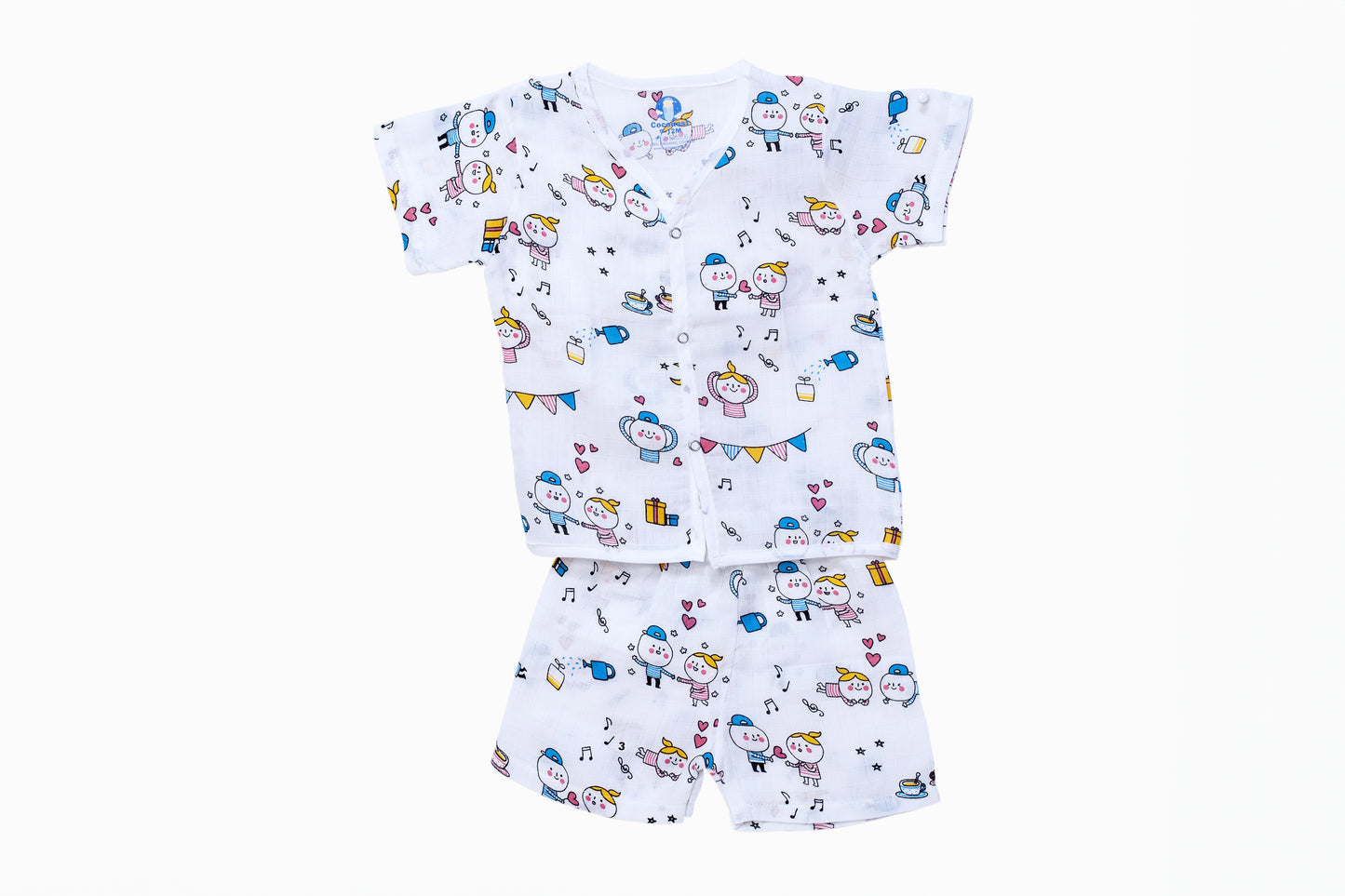 Muslin Jhabla Short Set- (Pack of 2) - Coconest Kids