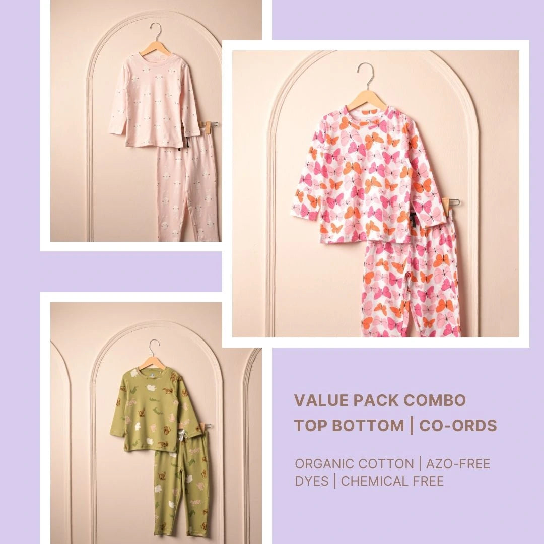 Pack of 3 Organic Cotton Top & Bottom - Coconest Kids