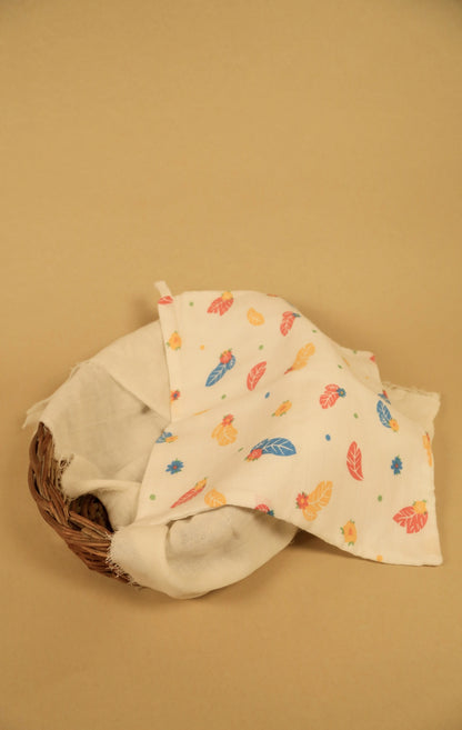 Muslin Face Wipes- 100% Organic Muslin Assorted Prints (Pack of 5) - Coconest Kids 