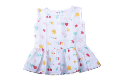 Muslin Frock For Baby Girl- Organic Muslin (Pack of 3)