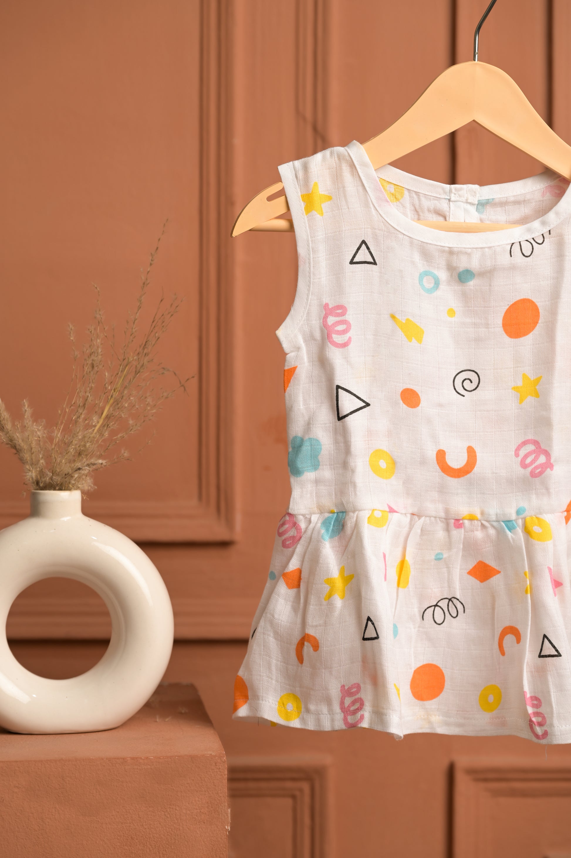 GOTS Certified- Modern Muse Muslin Frock - Coconest Kids 