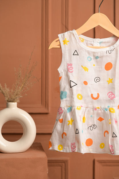 GOTS Certified- Modern Muse Muslin Frock - Coconest Kids 