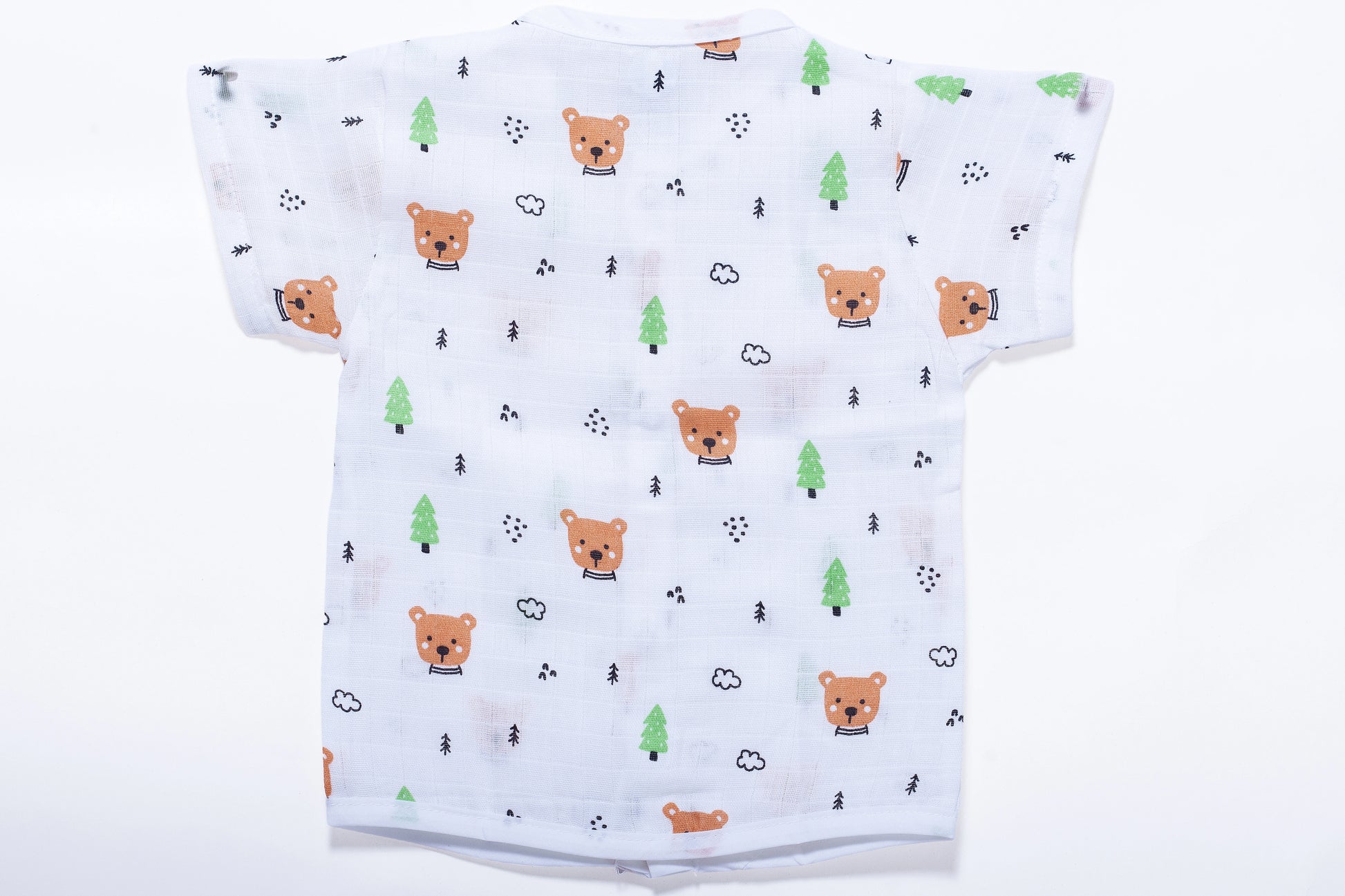 Muslin Jhabla Short Set- Little Teddy - Coconest Kids 