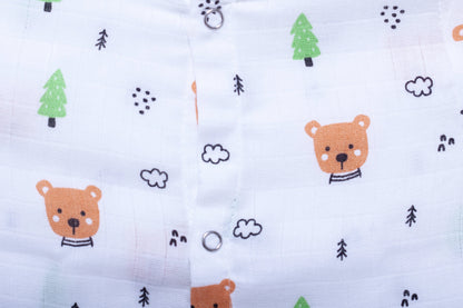 Muslin Jhabla Short Set- Little Teddy - Coconest Kids 