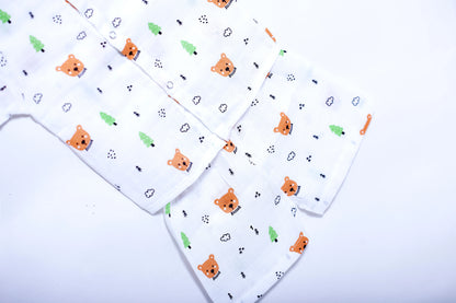 Muslin Jhabla Short Set- Little Teddy - Coconest Kids 