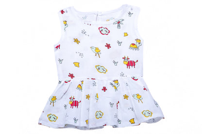 Muslin Frock For Baby Girl- Organic Muslin (Pack of 3)