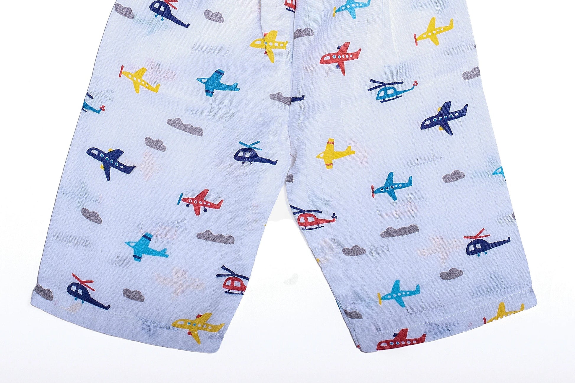 Muslin Jhabla Short Set- Little Aviator Print - Coconest Kids 