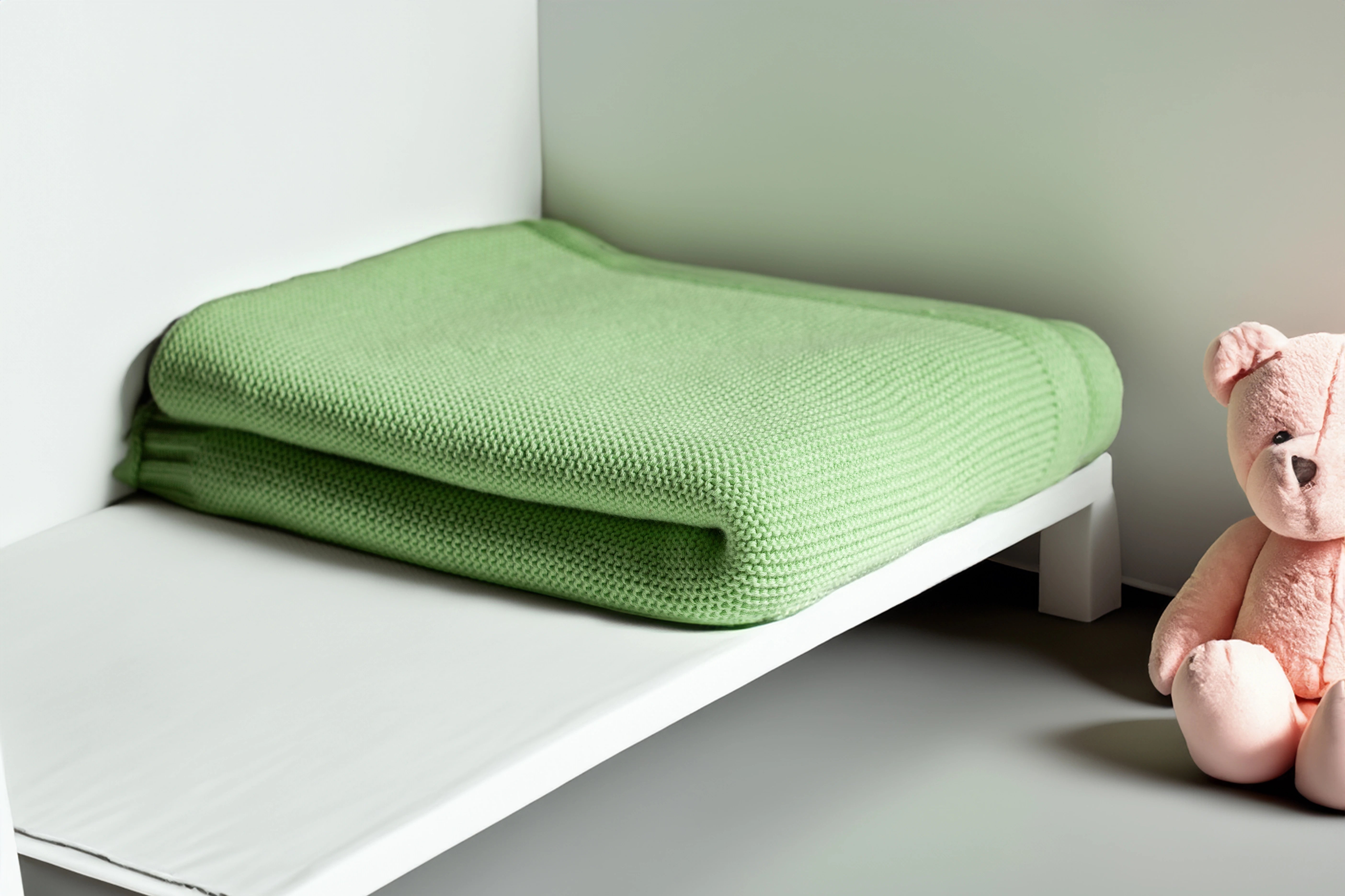Organic Cotton Baby Blanket- Fresh Green - Coconest Kids 
