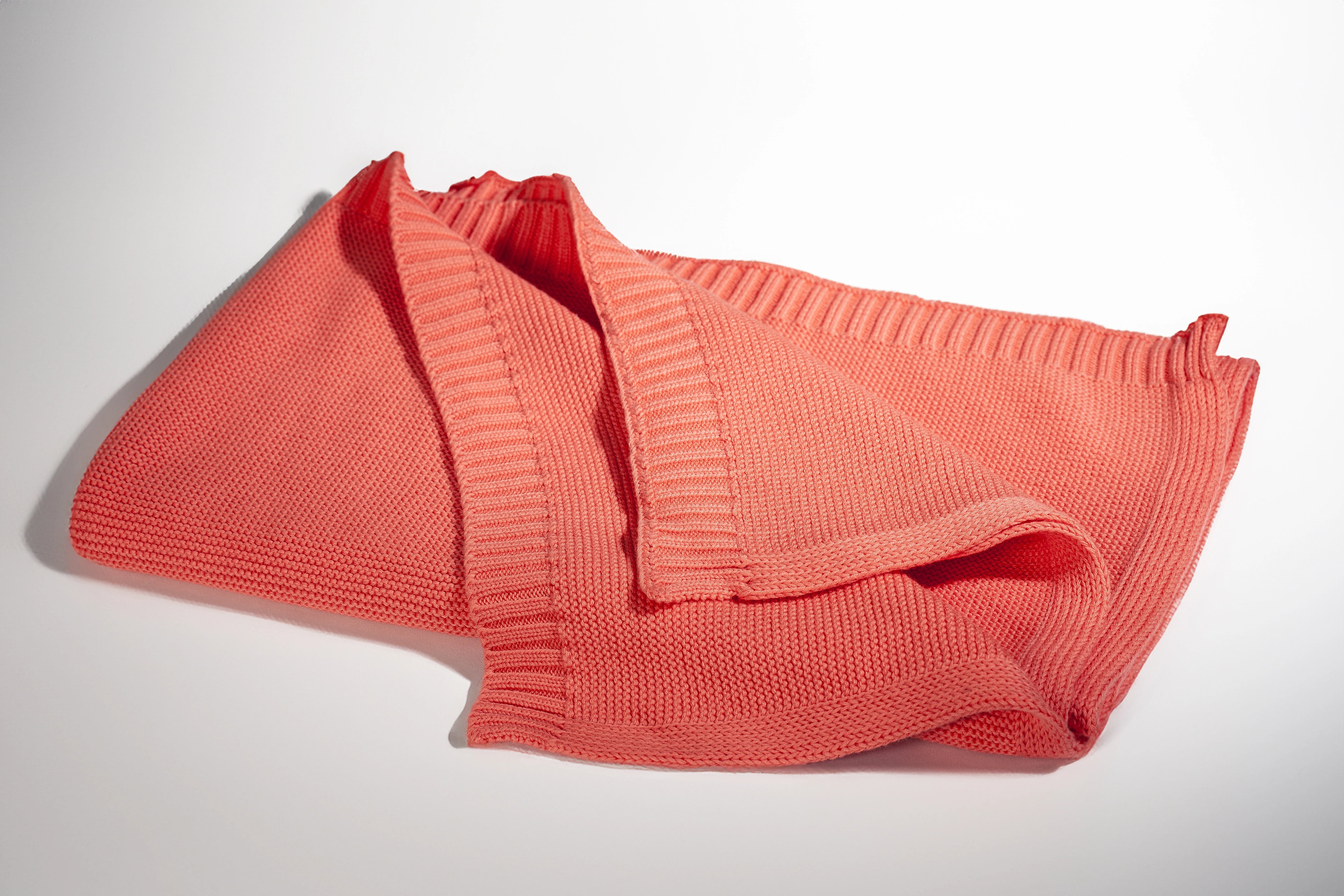 Organic Cotton Baby Blanket- Soft Peach - Coconest Kids 