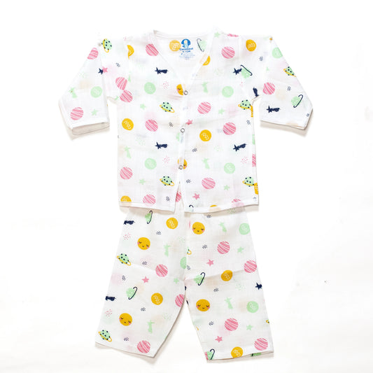 Organic Muslin- Cosmic Cuddles Pyjama Set - Coconest Kids 