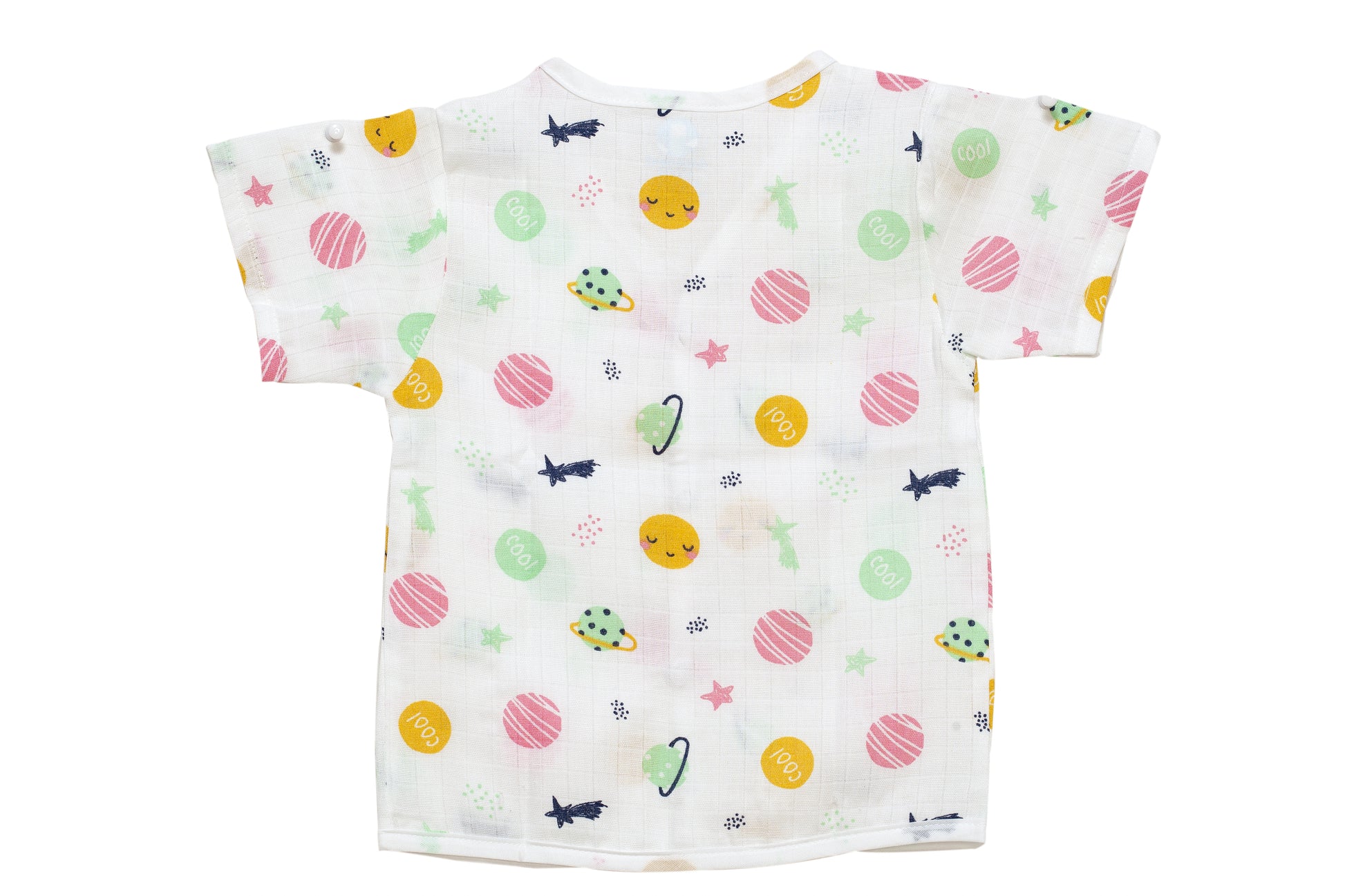 Muslin Jhabla Short Set- Cosmic Cuddles - Coconest Kids 