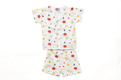 Muslin Jhabla Short Set- Celestial Snuggles - Coconest Kids 