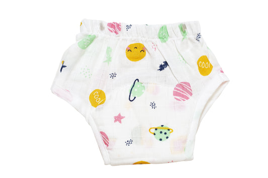 Muslin Reusable Baby Padded Underwear- Cosmic Print - Coconest Kids 