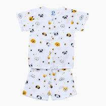 Muslin Jhabla Short Set- Puppy Pals - Coconest Kids 