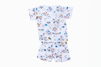 Muslin Jhabla Short Set- (Pack of 2) - Coconest Kids 