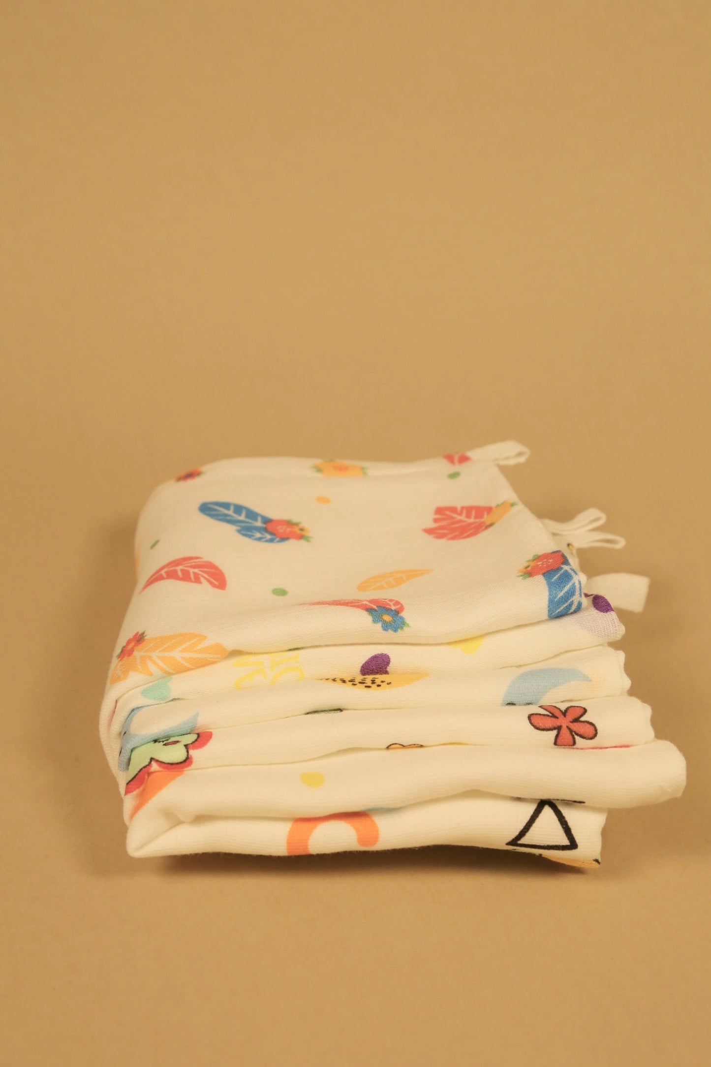 Muslin Face Wipes- 100% Organic Muslin Assorted Prints (Pack of 5) - Coconest Kids 