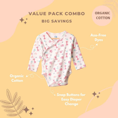 Pack of 2 Organic Cotton Rompers – Gentle, Breathable & Organic - Coconest Kids 