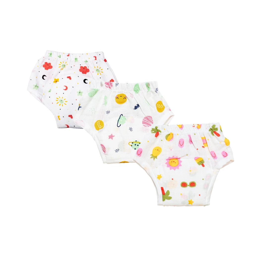 Pack of 3 Muslin Padded underwear 