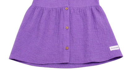crinkled organic cotton baby toddler dress pansy purple fall coconest kids