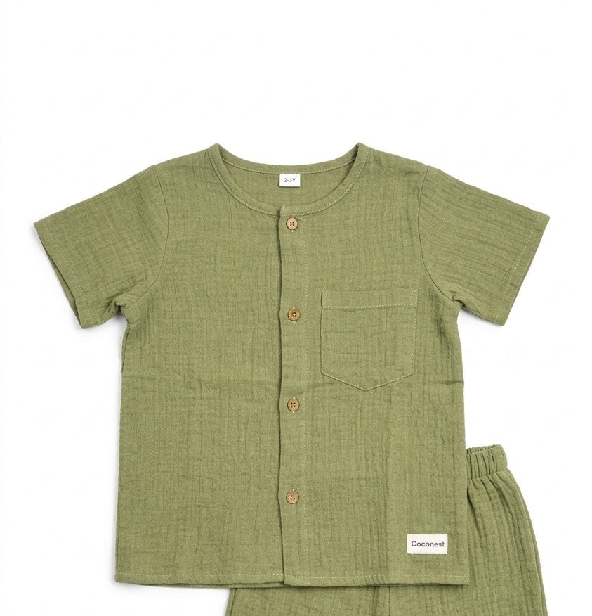 organic-cotton-boys-co-ord-set-front-olive-green-front-by-coconest-kids-coconest