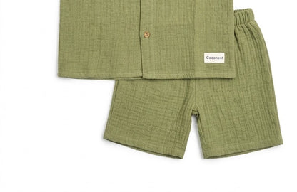 organic-cotton-boys-co-ord-set-olive-green-shorts-by-coconest-kids coconest