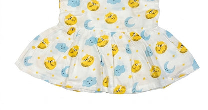 organic muslin baby frock fall sleepy fox print by coconest kids coconest 