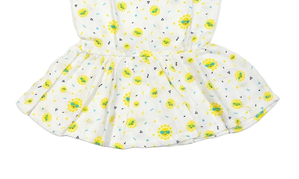 organic muslin baby frock sunny days print fall by coconest kids coconest