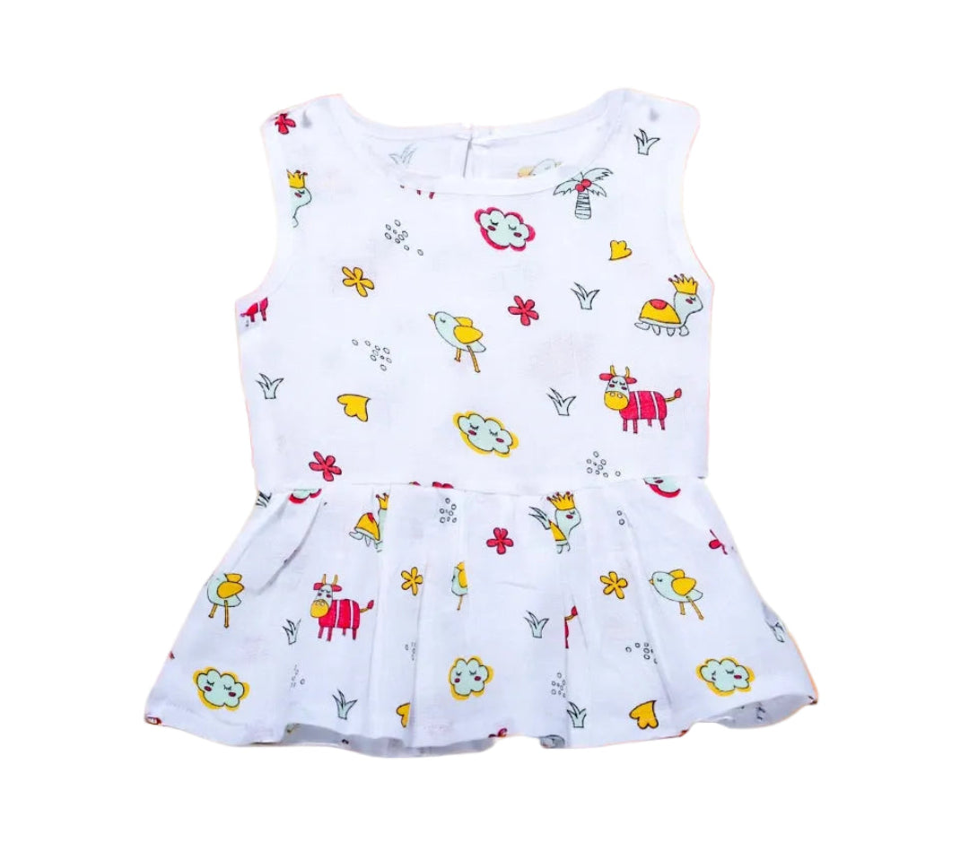 organic muslin baby frock twetie time front